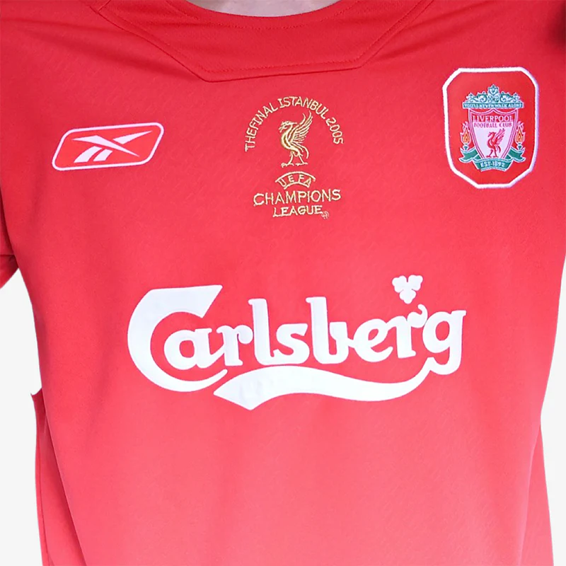 2004-2005 Retro Liverpool FC Istanbul UCL Final Home Red Jersey