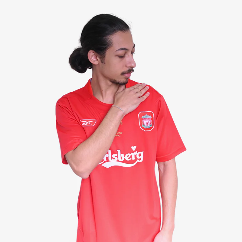 2004-2005 Retro Liverpool FC Istanbul UCL Final Home Red Jersey