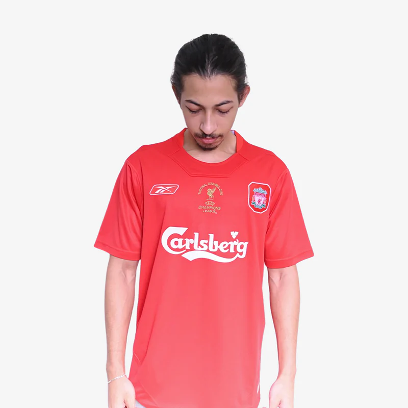 2004-2005 Retro Liverpool FC Istanbul UCL Final Home Red Jersey
