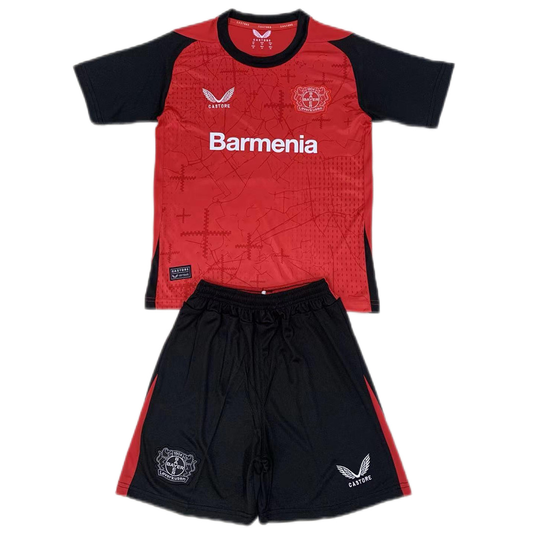 Kid's Bayer 04 Leverkusen Home Jersey+Shorts 2024/25