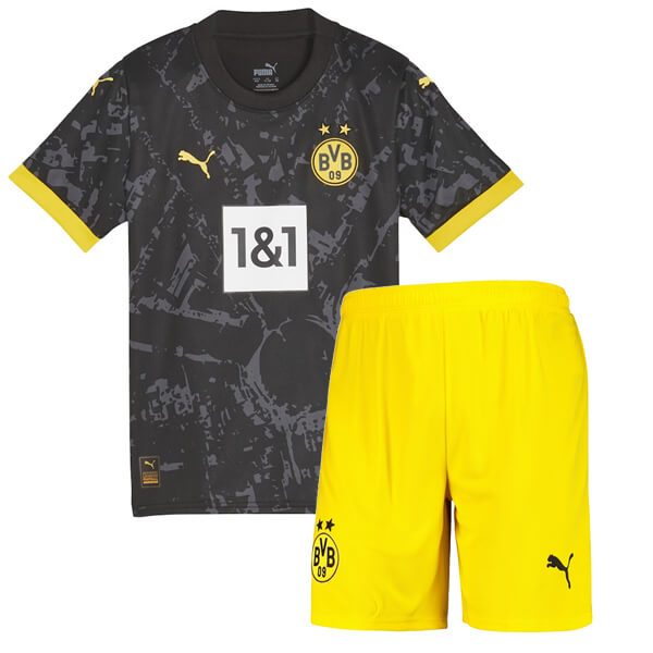 Kid's Borussia Dortmund Away Jersey+Shorts 23/24