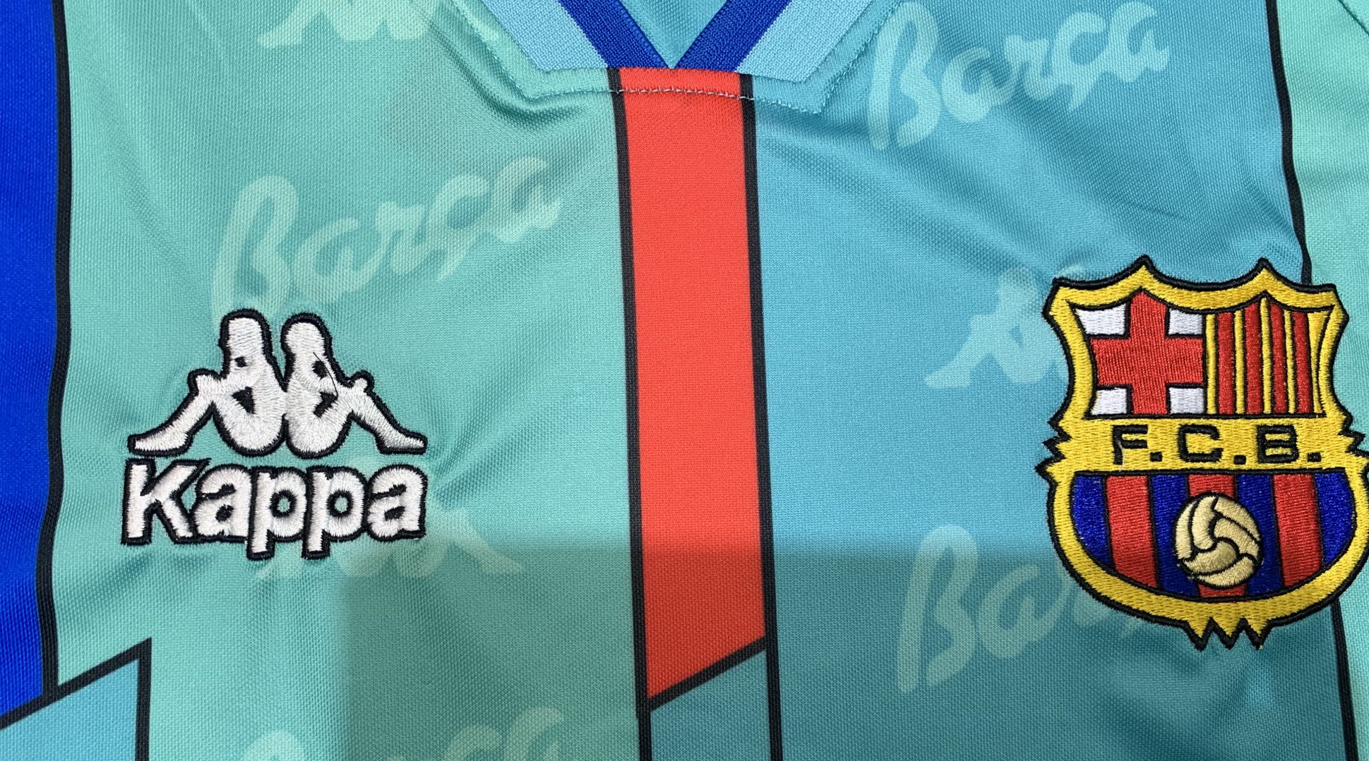 Barcelona Retro   Away  Long Sleeve Jersey 1996/97