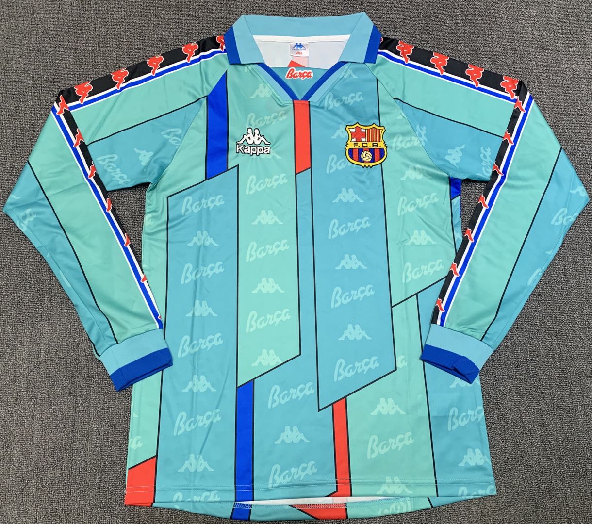 Barcelona Retro   Away  Long Sleeve Jersey 1996/97
