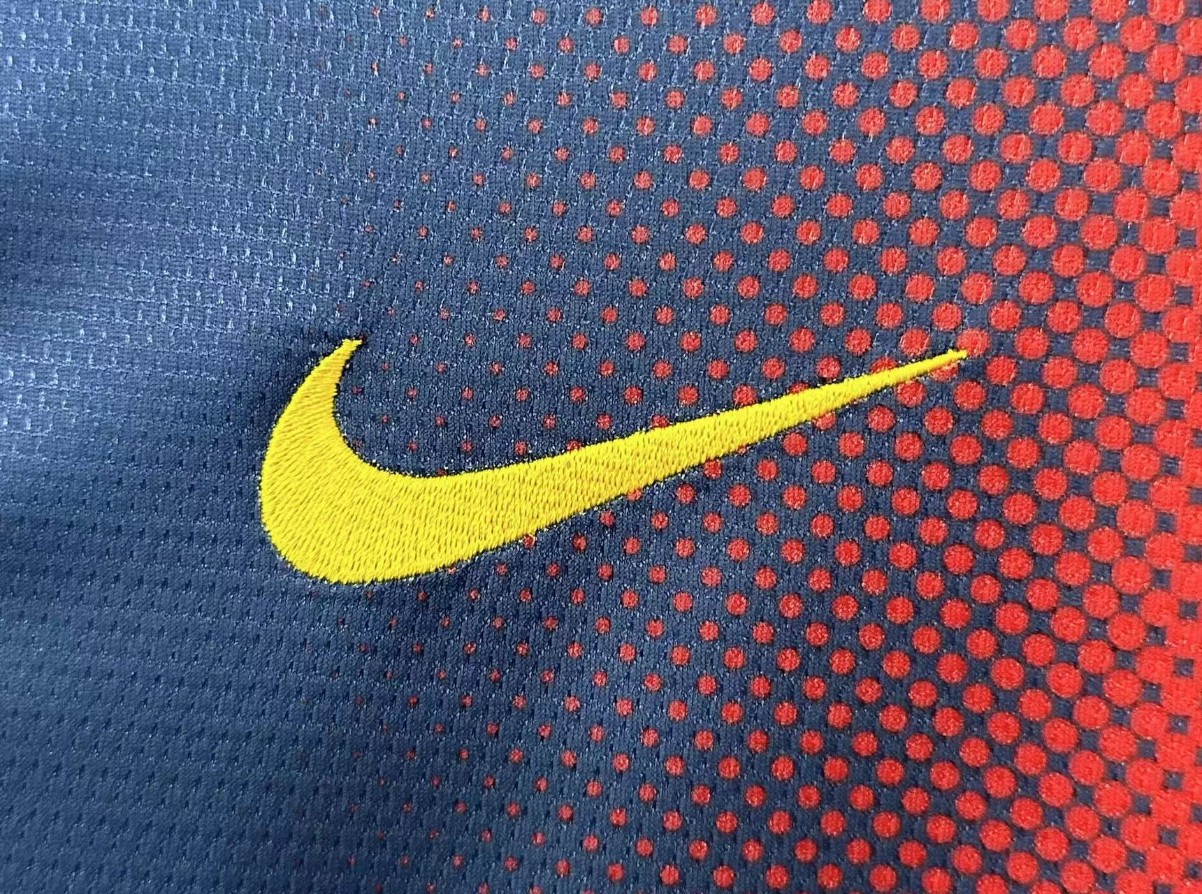 Barcelona Retro   Long Sleeve  Home Jersey   2012/13