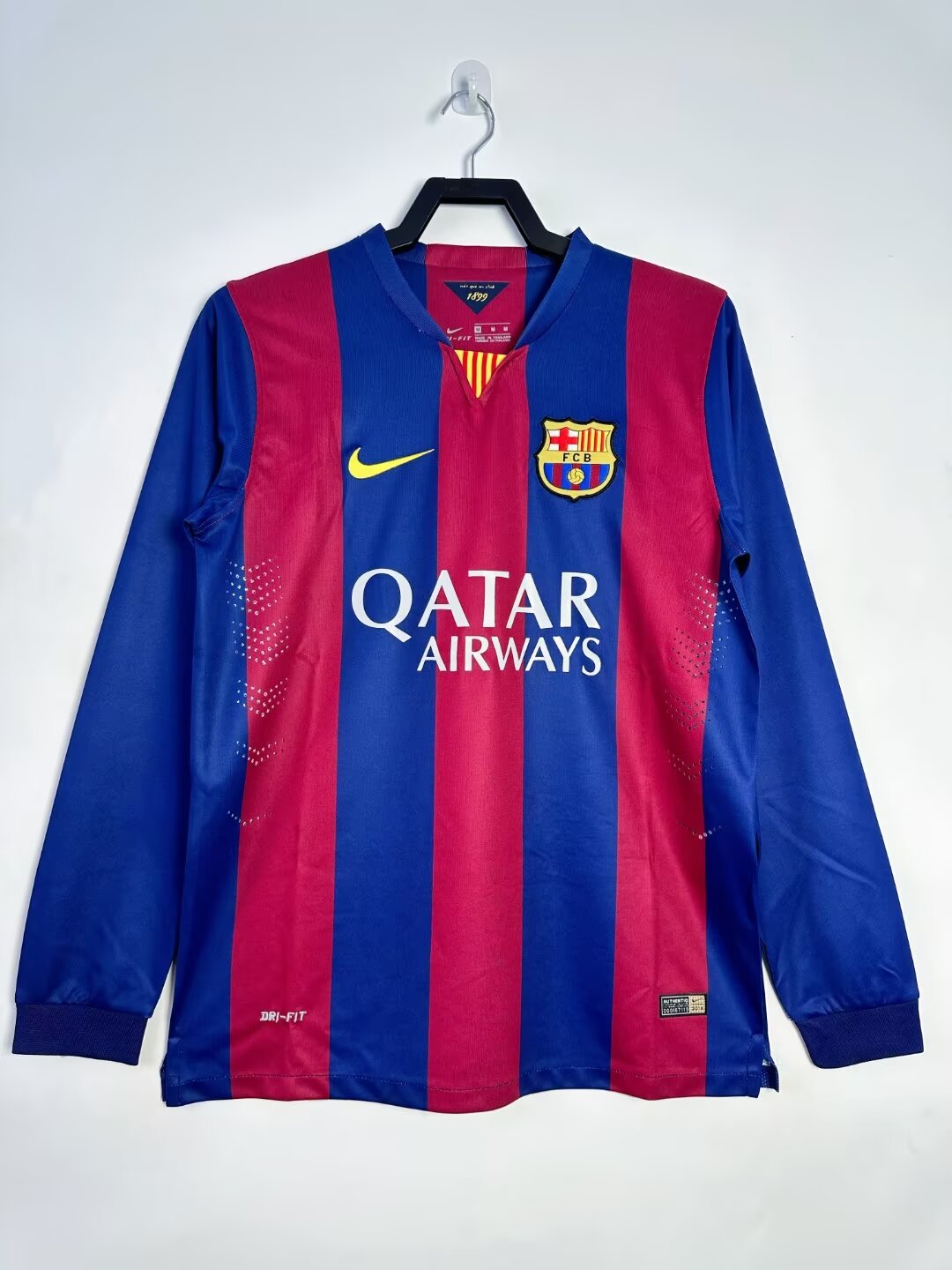 Barcelona Retro   Long Sleeve  Home Jersey   2014/15
