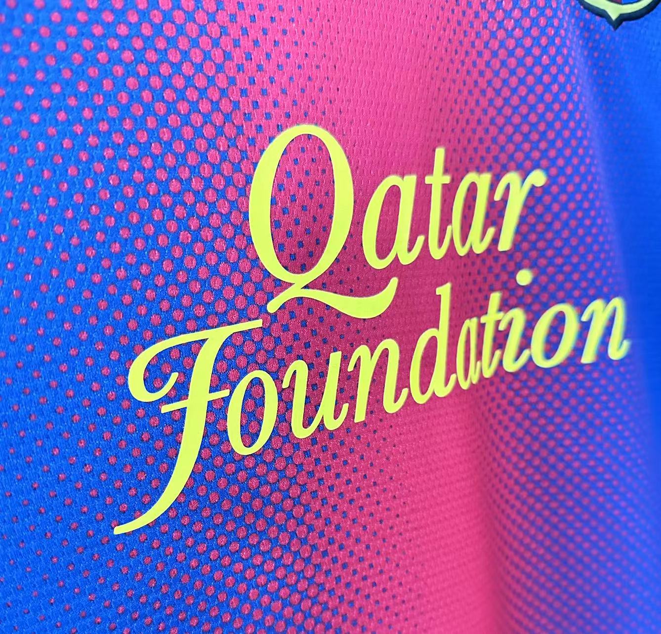 Barcelona Retro   Long Sleeve  Home Jersey   2012/13