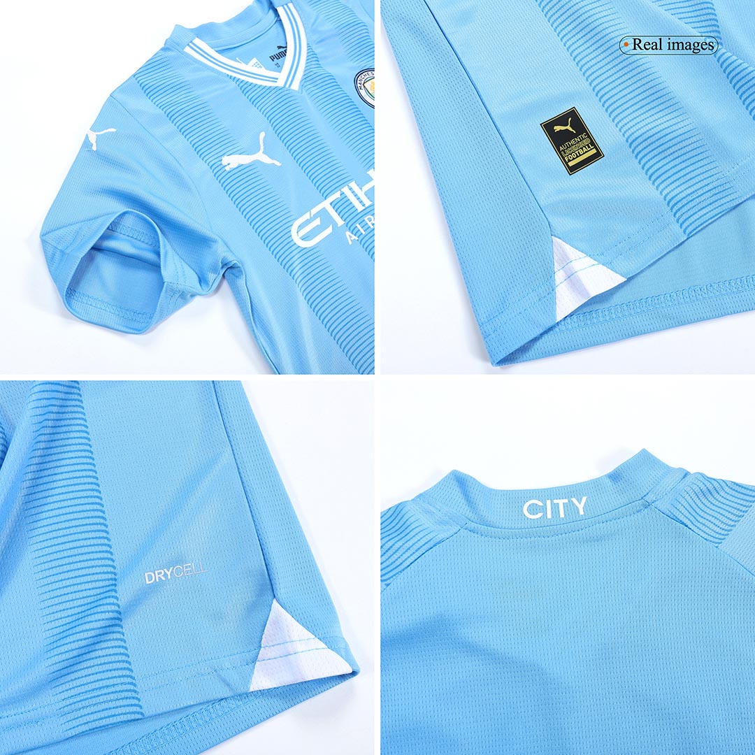 Kid's Manchester City Home Jersey+Shorts 23/24