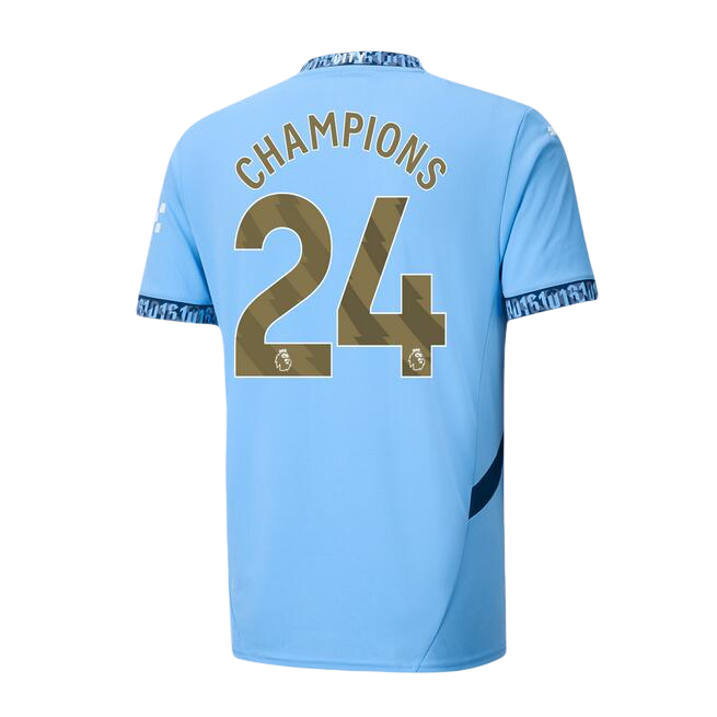 Manchester City  Home Jersey With CHAMPIONS #24  24/25