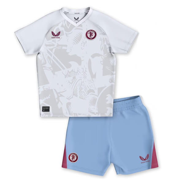 Kid's Aston Villa Away Jersey+Shorts 23/24