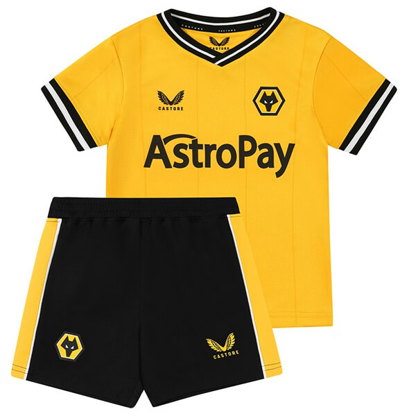 Kid's Wolverhampton Wanderers Home Jersey+Shorts 23/24