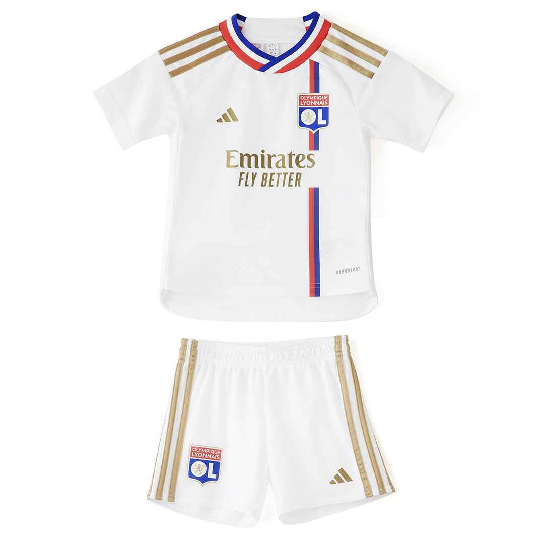Kid's Olympique Lyonnais Home Jersey+Shorts 23/24