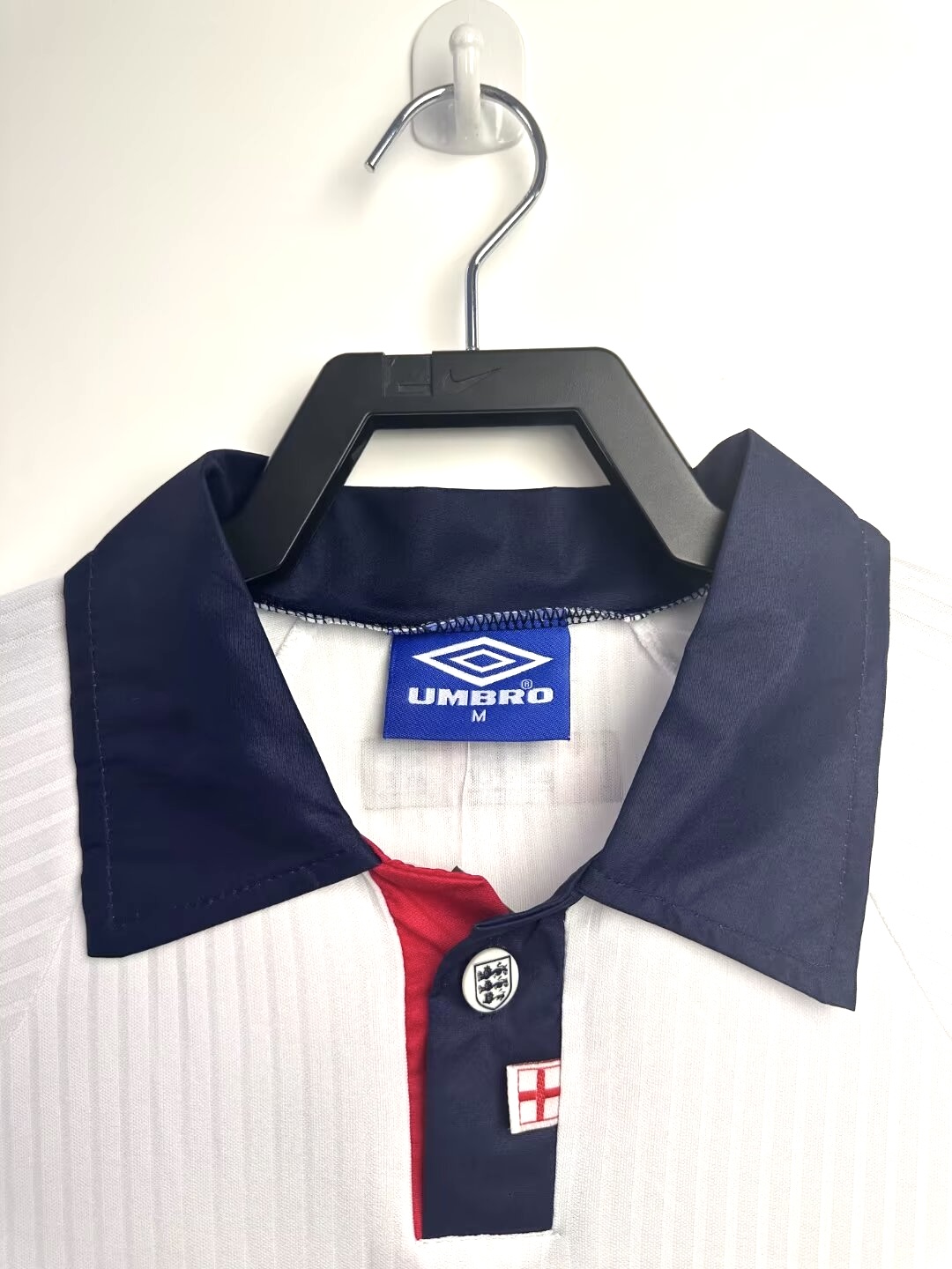 England Home  Retro Long Sleeve Jersey  1998