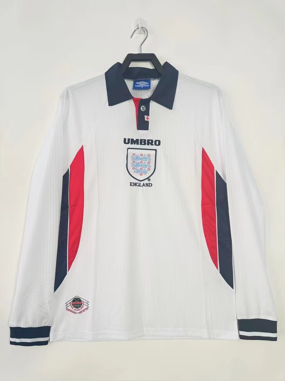 England Home  Retro Long Sleeve Jersey  1998