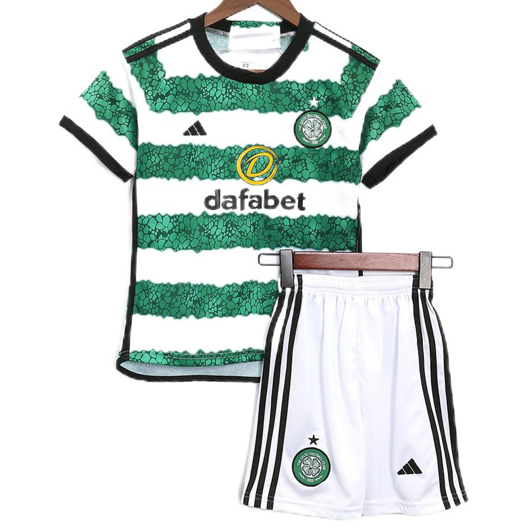 Kid's Celtic Home Jersey+Shorts 23/24