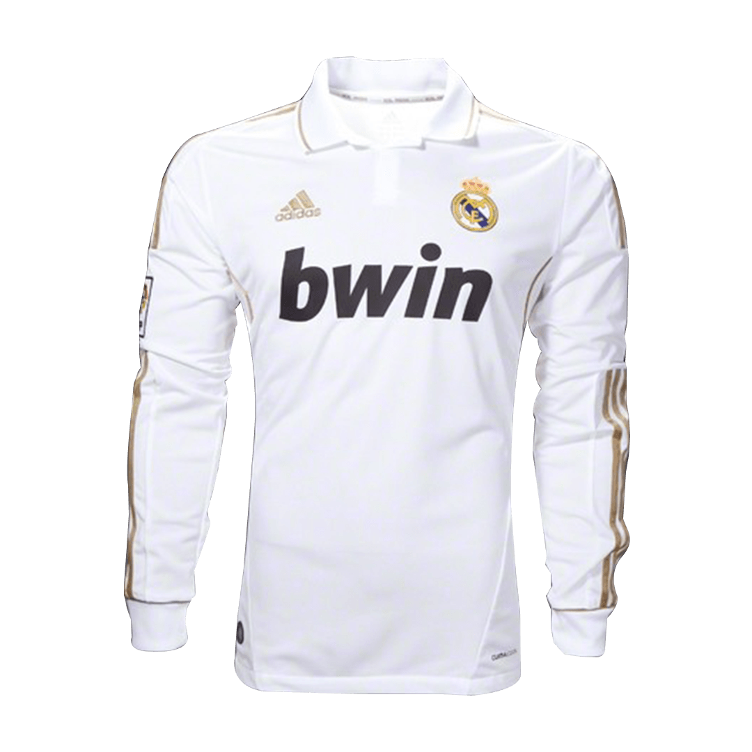 Real Madrid Home Long Sleeve Retro Jersey 2011/12