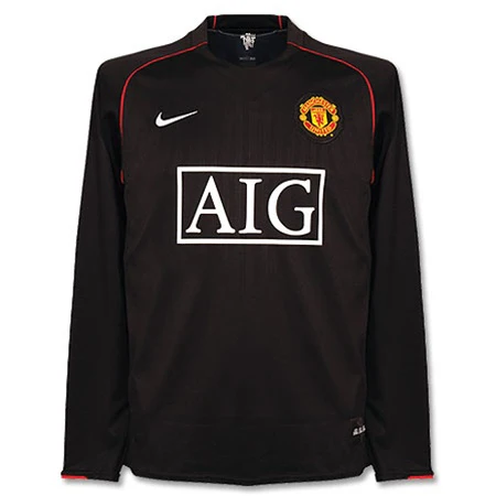 Manchester United Away   Long Sleeves Retro Jersey 2007/08