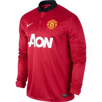 Manchester United Home Long Sleeves Retro Jersey 2013/14