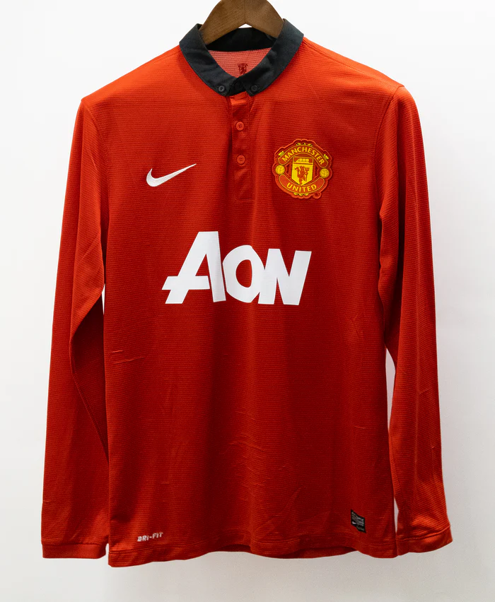 Manchester United Home Long Sleeves Retro Jersey 2013/14