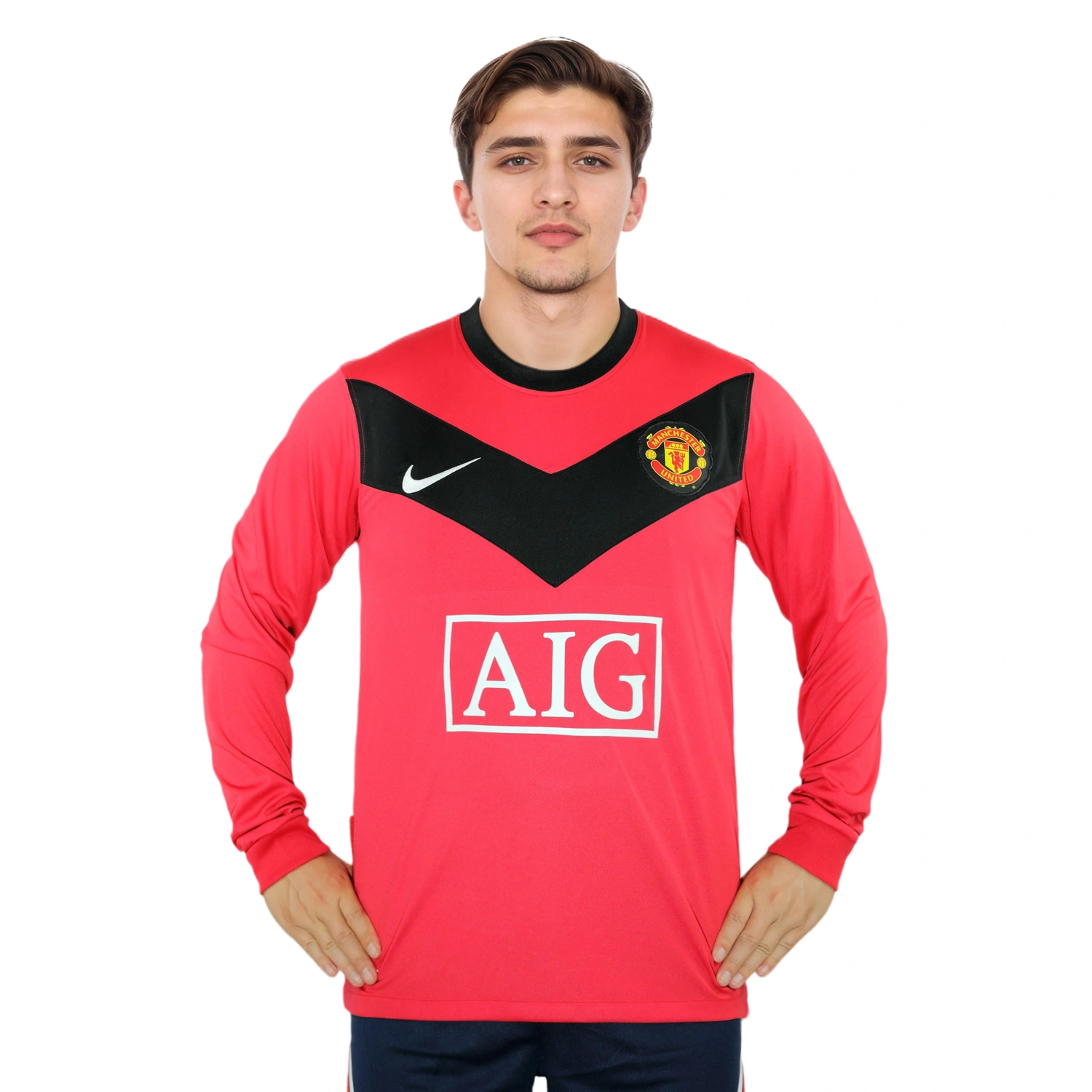 Manchester United  Home  Long Sleeves Retro Jersey 2009/10