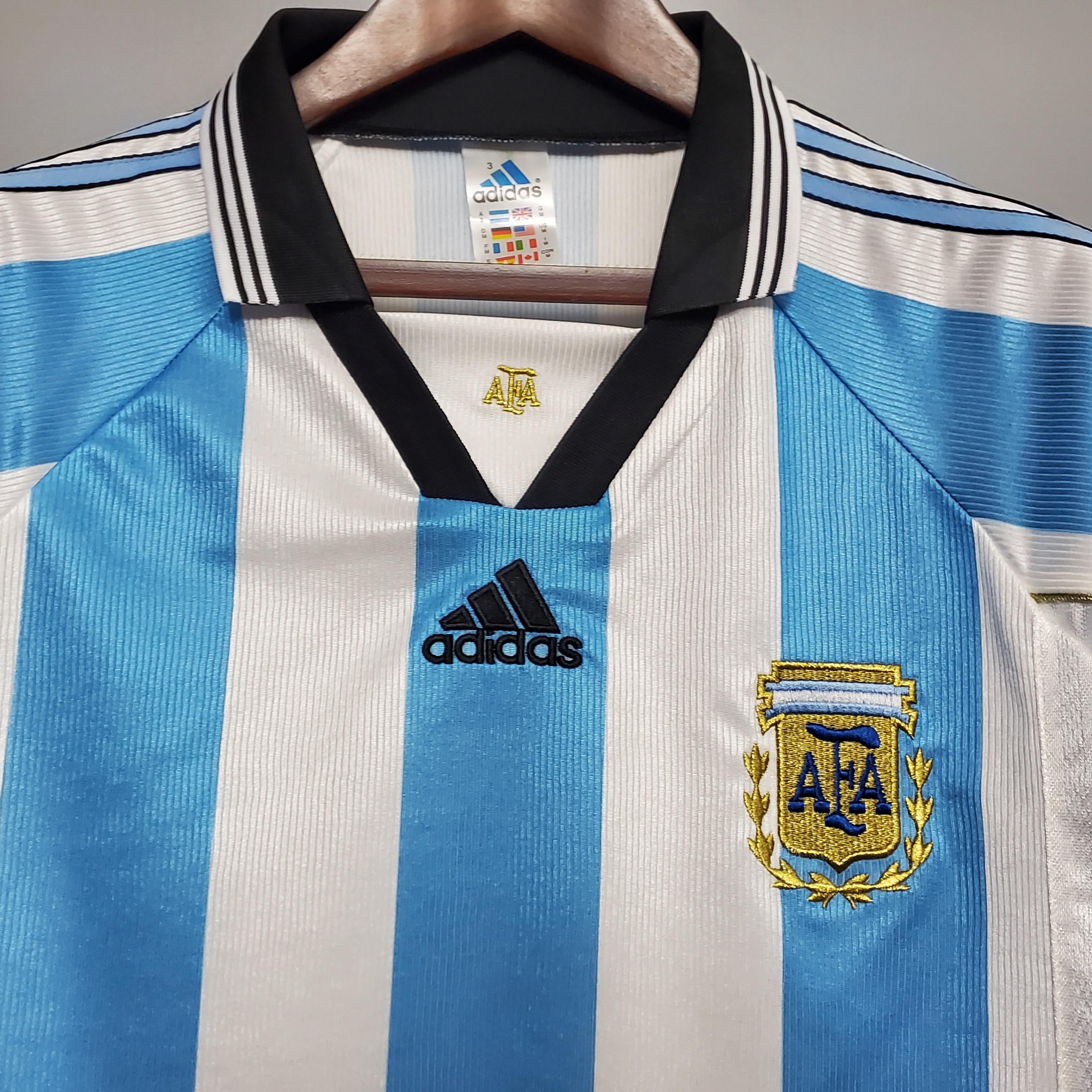 Argentina Home Retro  Jersey 1998