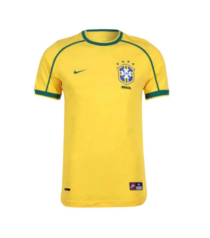 Brazil Home  Retro Jersey 1998