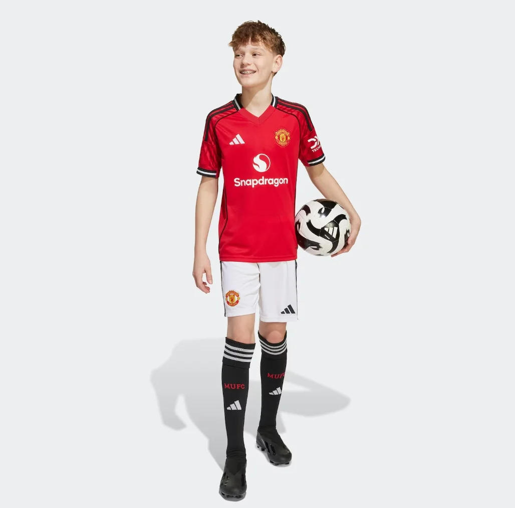 Kid's Manchester United Home Jersey+Shorts 2025/26