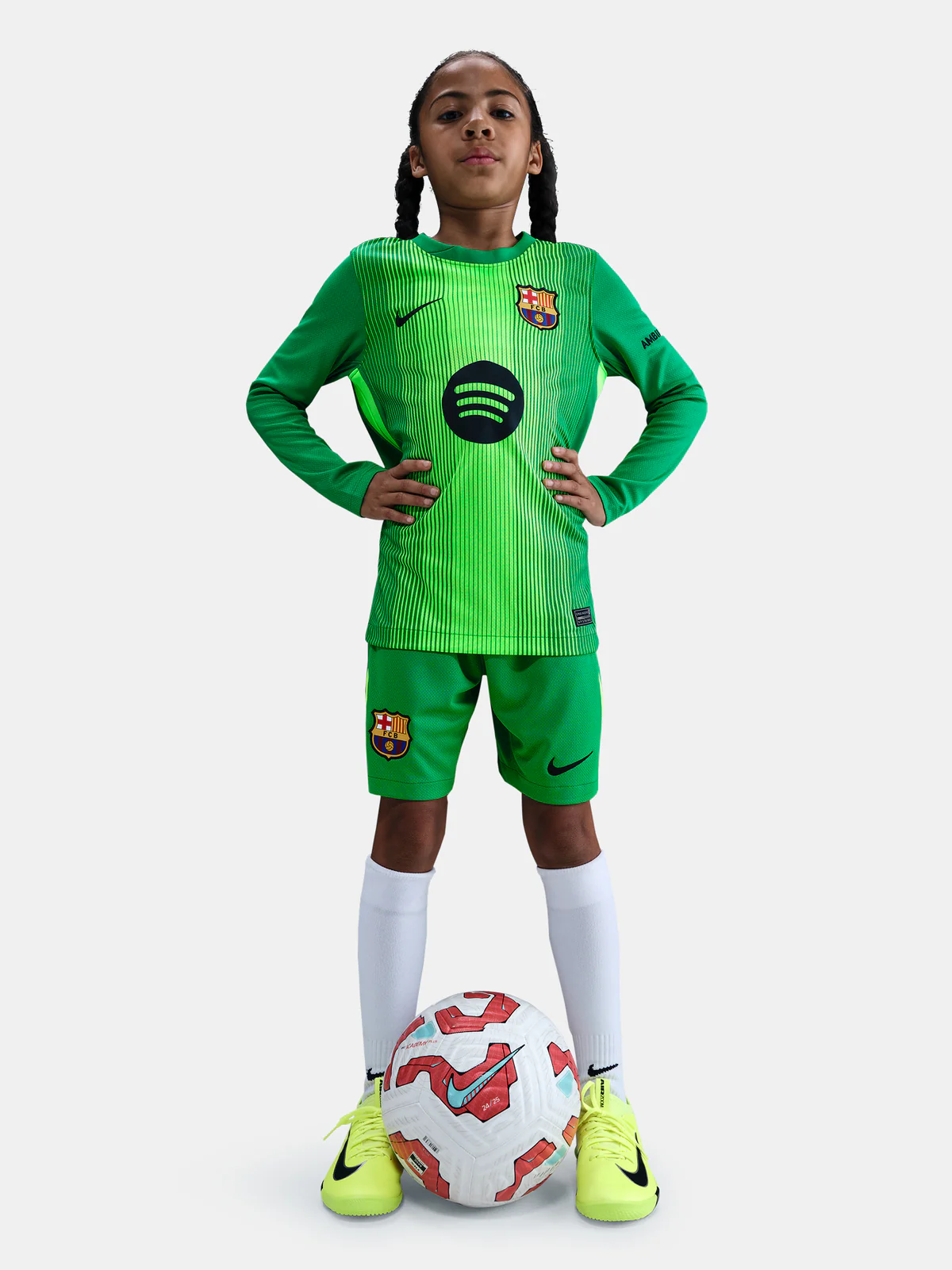 Kid's Barcelona Goalkeeper Jersey+Shorts 2025/26