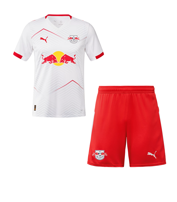 Kid's RB Leipzig Home Jersey+Shorts 2025/26