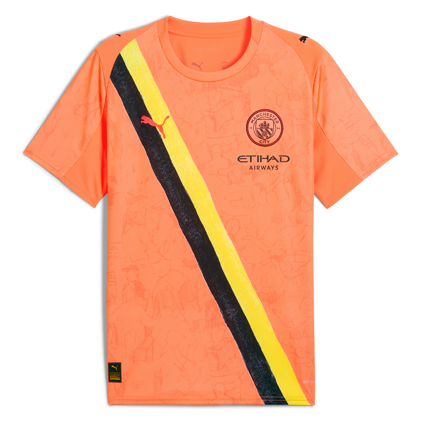 Kids’ Manchester City Goalkeeper Shirt+Shorts 25/26 Orange