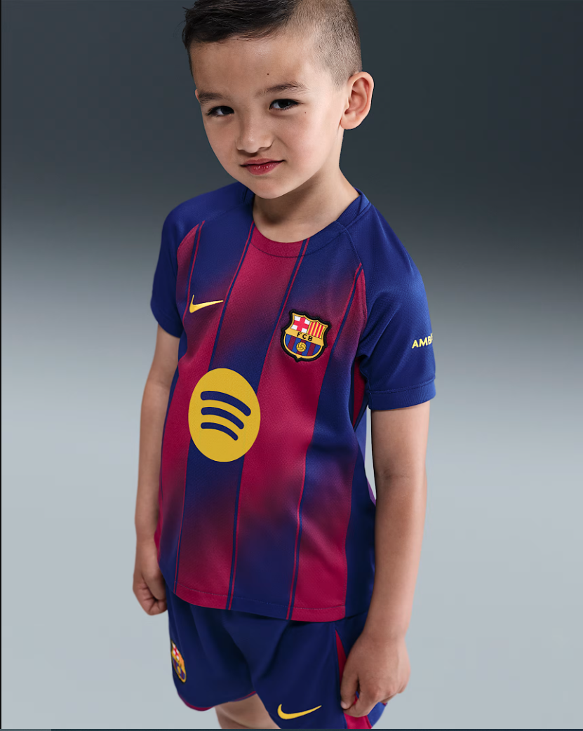 Kid's Barcelona Home Jersey+Shorts 2025/26