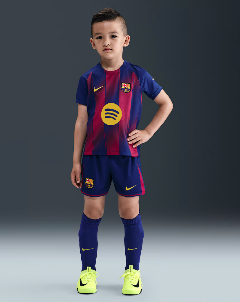 Kid's Barcelona Home Jersey+Shorts 2025/26
