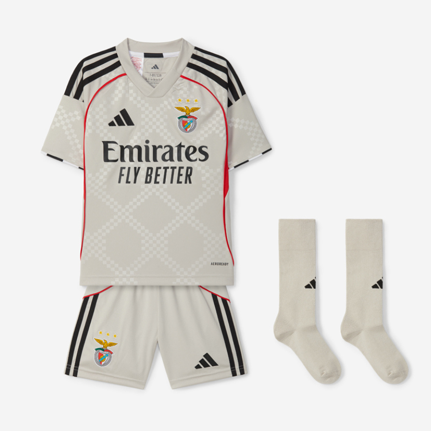 Kid's FC Benfica Away Jersey+Shorts 2025/26