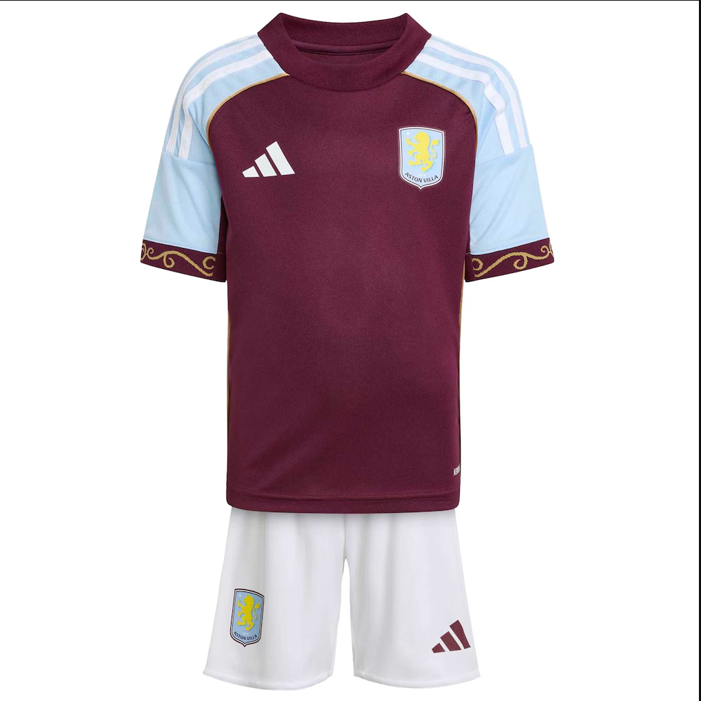 Kid's Aston Villa Home Jersey+Shorts 25/26