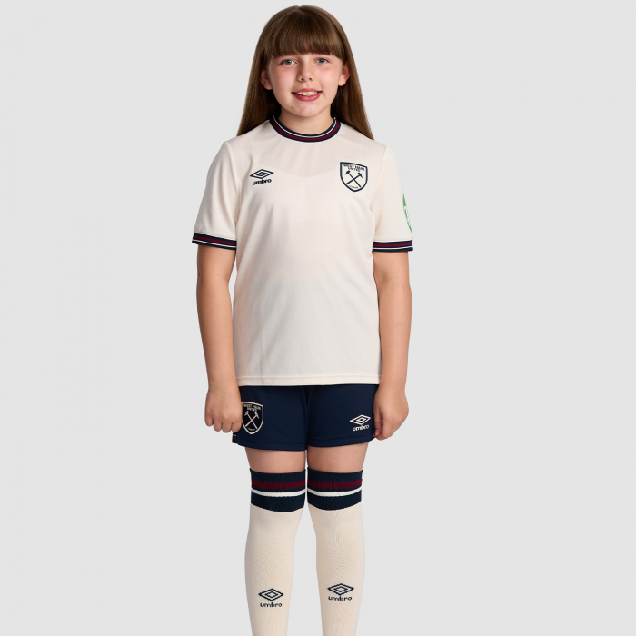Kid's West Ham Away Jersey+Shorts 25/26