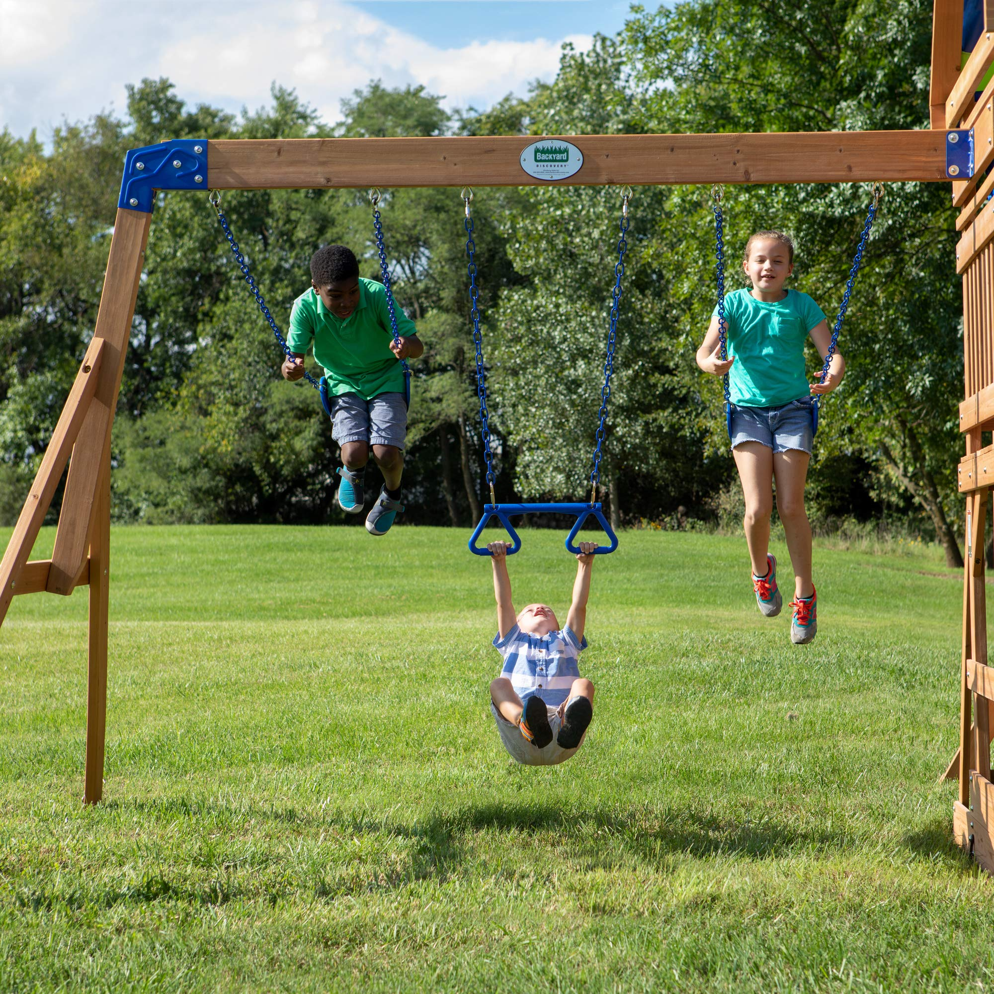 【Baby&Kids】Beach Front All Cedar Wooden Swing Set
