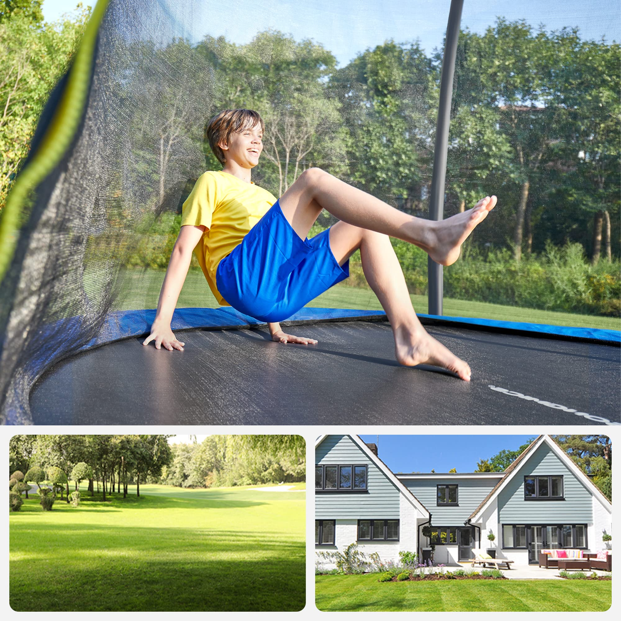 【Sports&Outdoors】Trampoline, Inner Saftey Net, Ladder, for Outdoor Garden Backyard