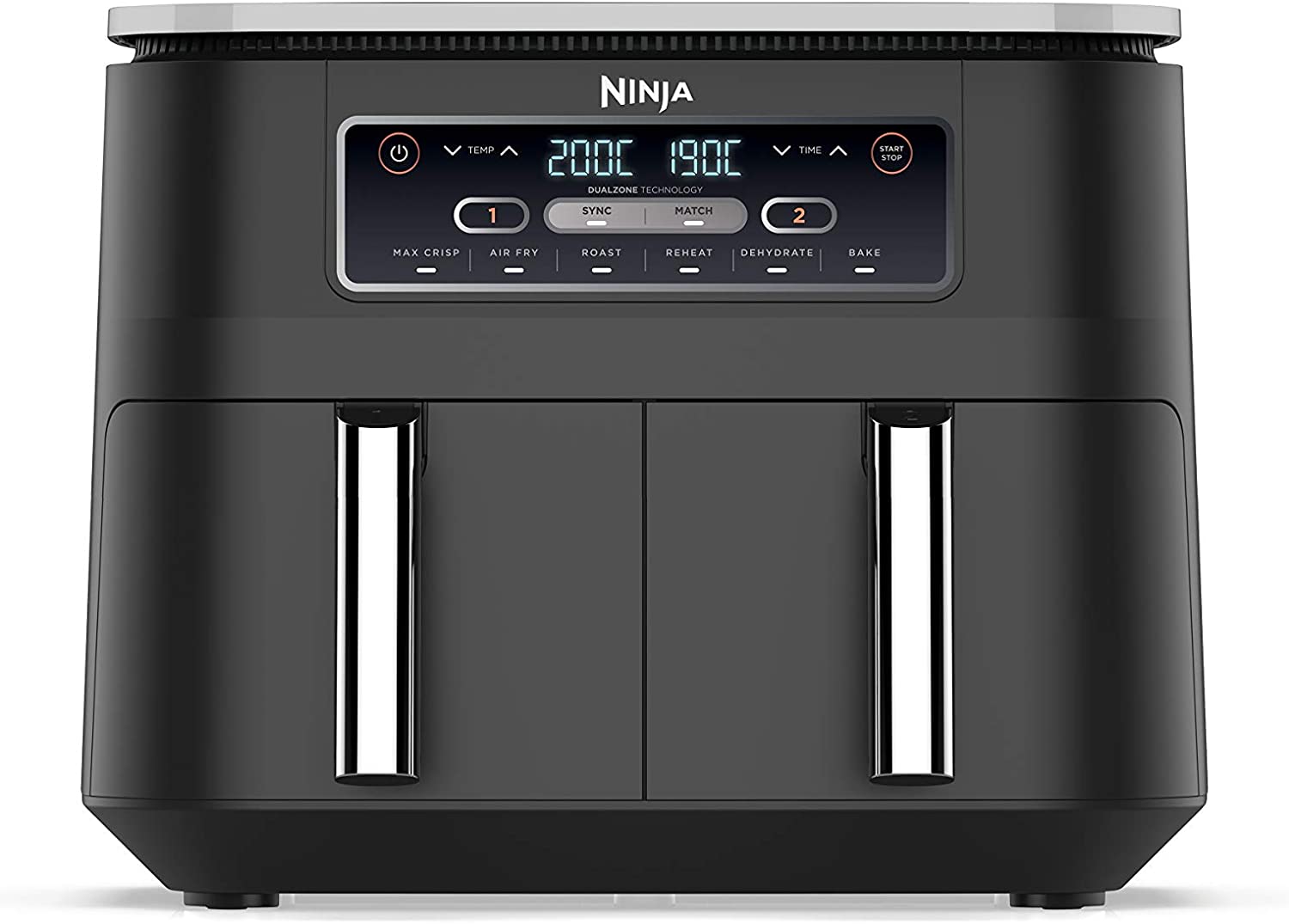 Ninja Foodi Max Dual Zone Air Fryer [AF400UK] 2 Drawers, 6 Cooking Functions