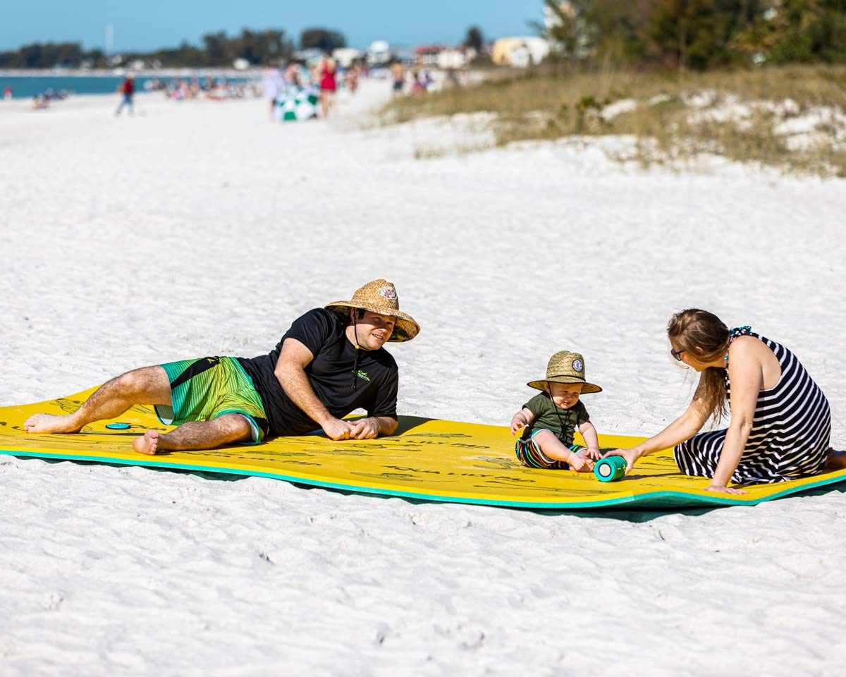 【Sports&Outdoors】Lily Pad Original Floating Water Mat, 2 Layer FlexCore Green / Yellow Foam Raft