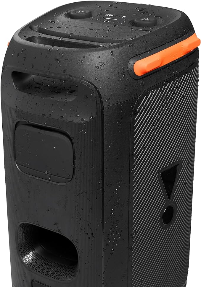 JBL PartyBox110 Portable Indoor and Outdoor Party Speaker with Built-In Lights, IPX4 Splashproof Design, Deep Bass and 12 Hours of Playtime, in Black