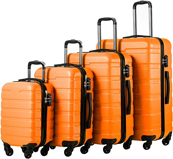 COOL Luggage 4 Piece Set Suitcase Spinner Hardshell Lightweight TSA Lock