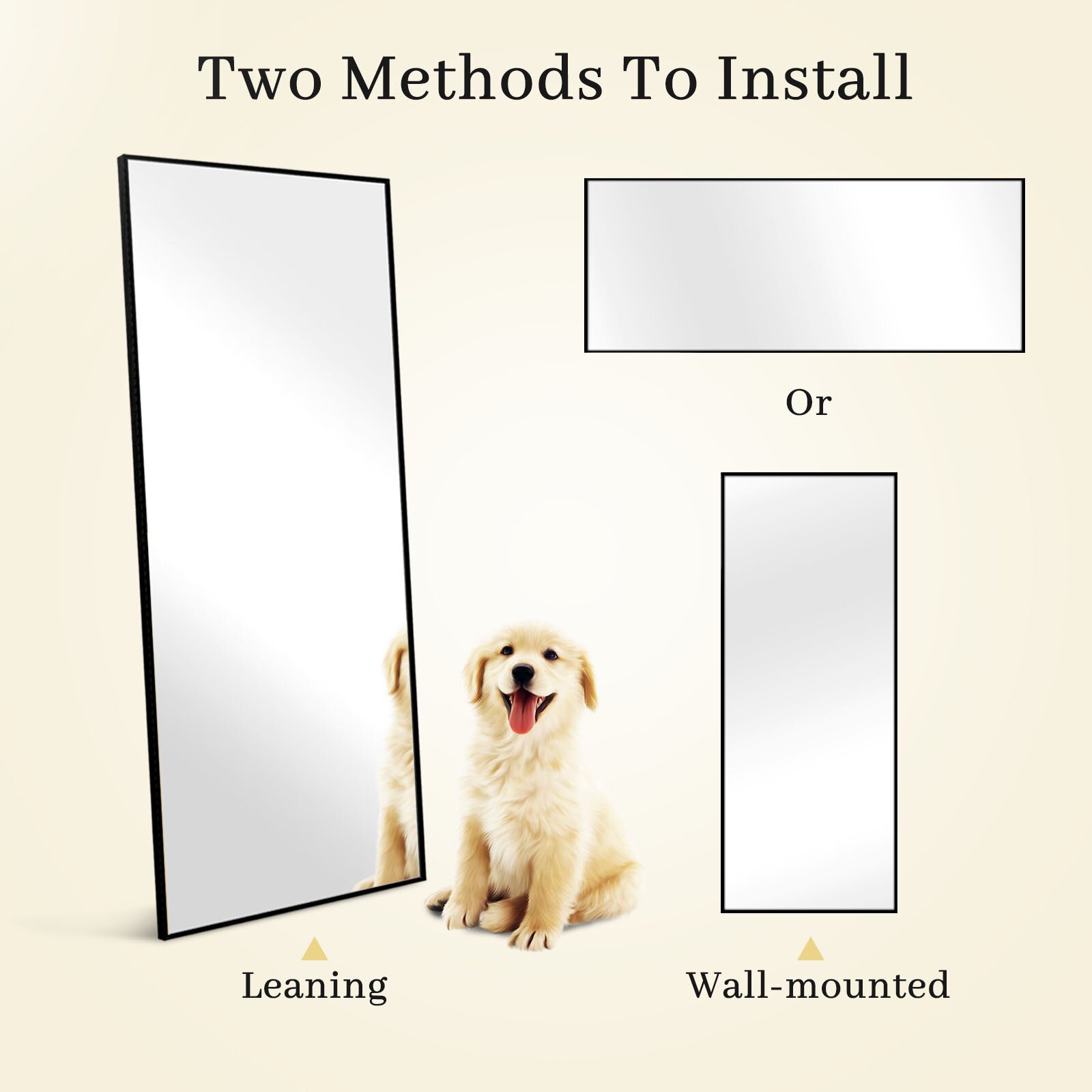 【Home Improvement】Rectangle Metal Mirror