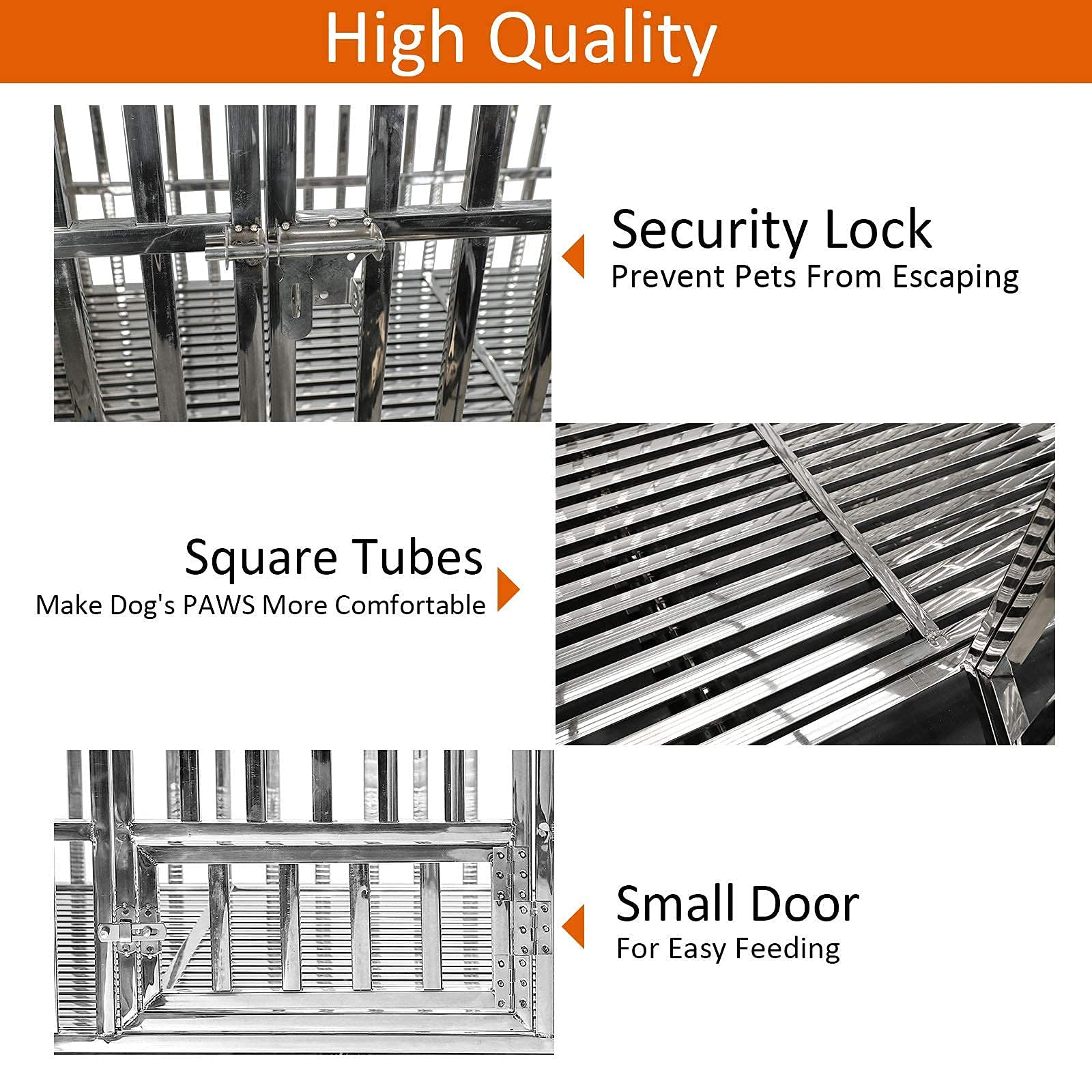 【Pet】48 Heavy Duty Stainless Steel Dog Cage & Playpen for Training Large Dog Indoor Outdoor