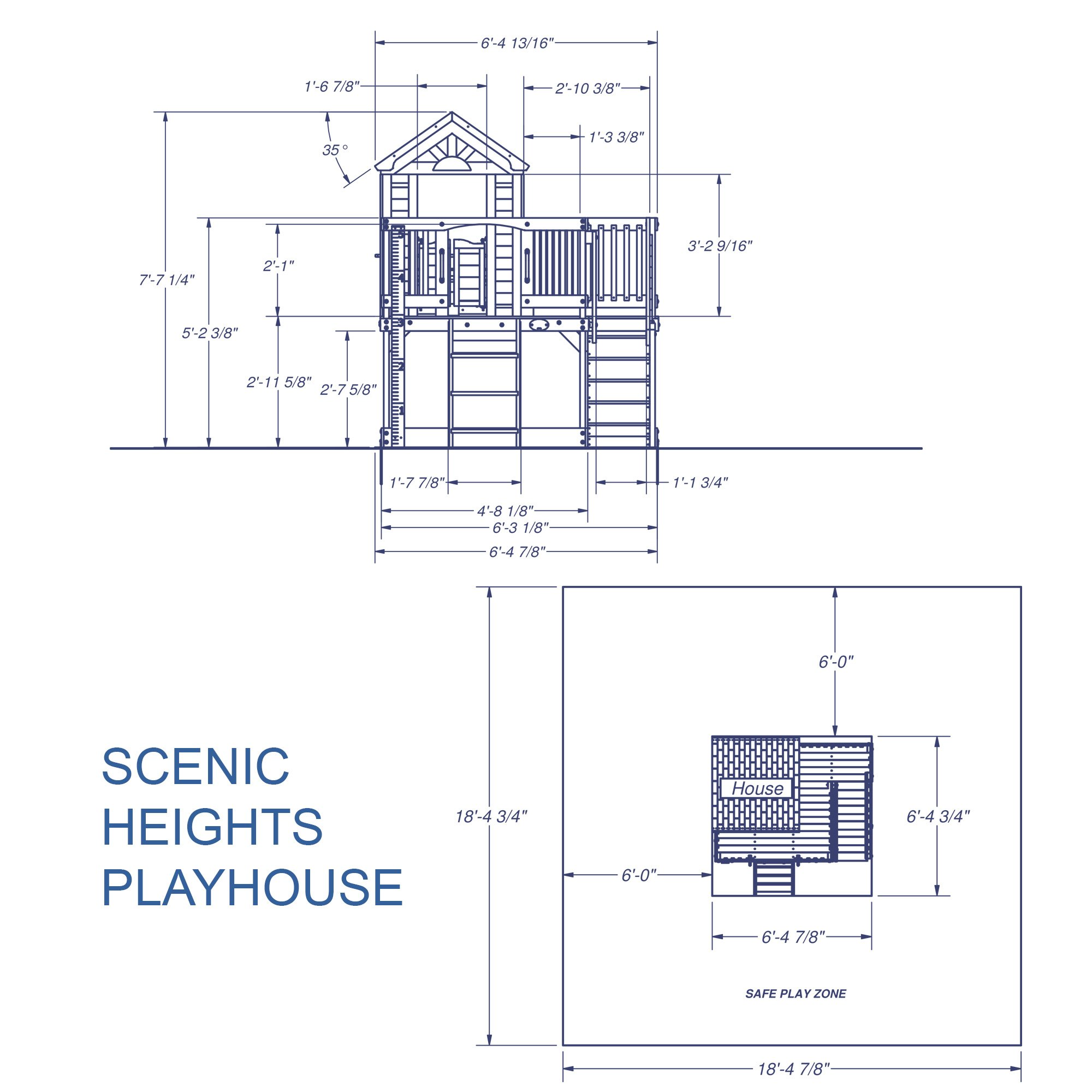 【Baby&Kids】Scenic Heights All Cedar Playhouse