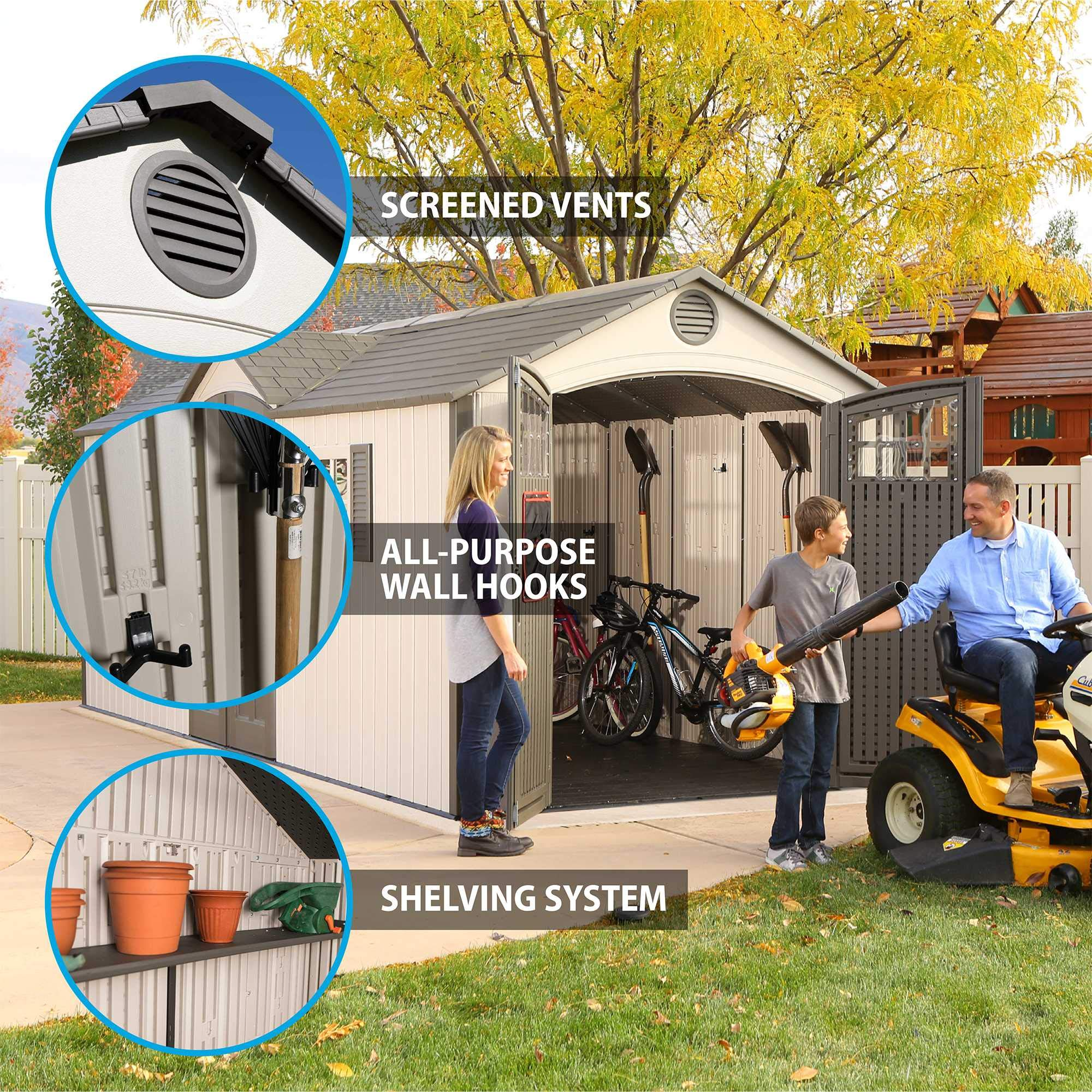 【Storage Shed】20 ft. W x 8 ft. D Plastic Storage Shed