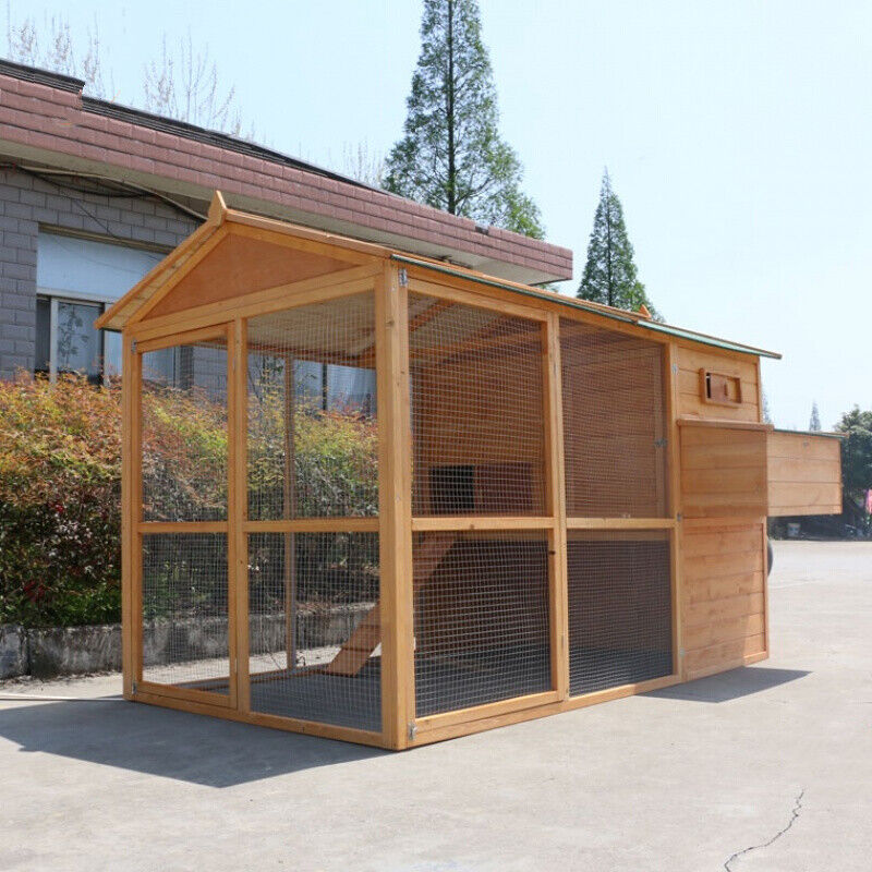 【Pet】Wholesale Outdoor Rainproof Professional Large Design Cheap Wooden Chicken Coop Hen House With Run