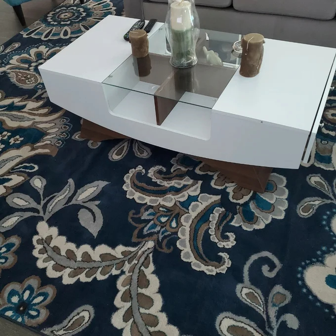 【Furniture】Madilynn Trestle Coffee Table with Storage