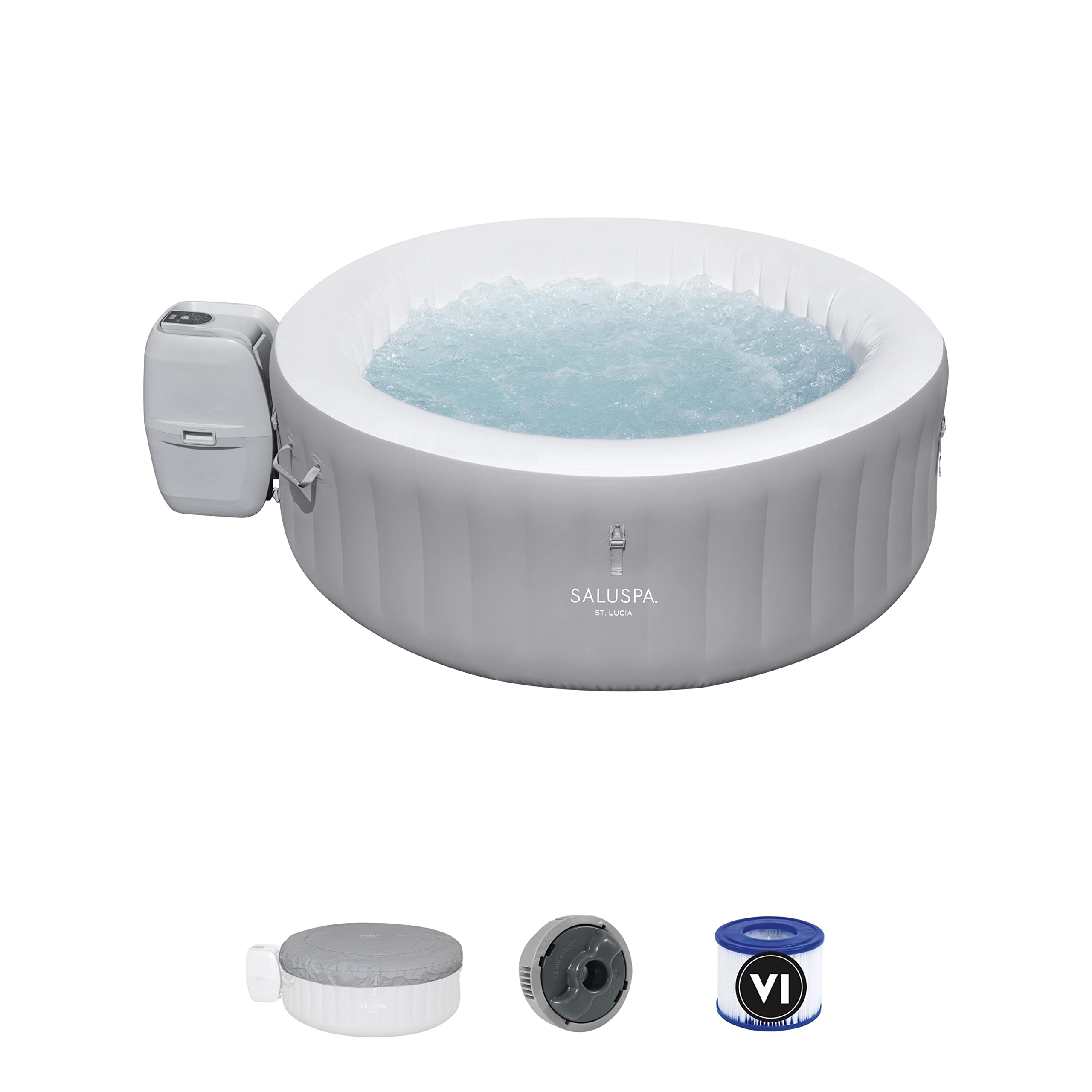 【Sports&Outdoors】SaluSpa 67x261.70m x 66cm St.Lucia AirJet Spas & Accessories, Gray