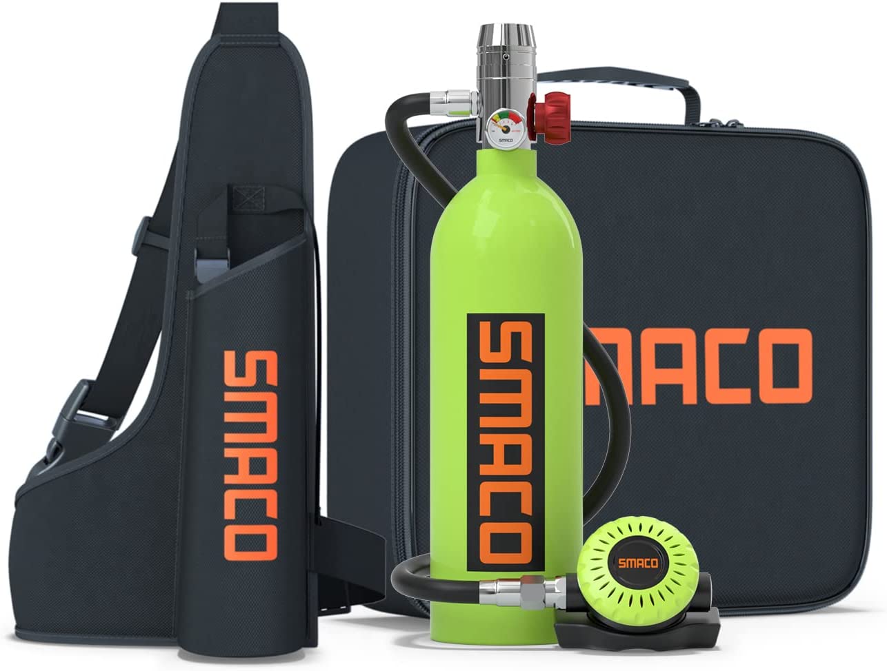 【Sports&Outdoors】Scuba Tank Diving Gear for Diver 1L Mini Scuba Tank Oxygen Cylinder with 15-20 Minutes Underwater Breathing Portable Diving