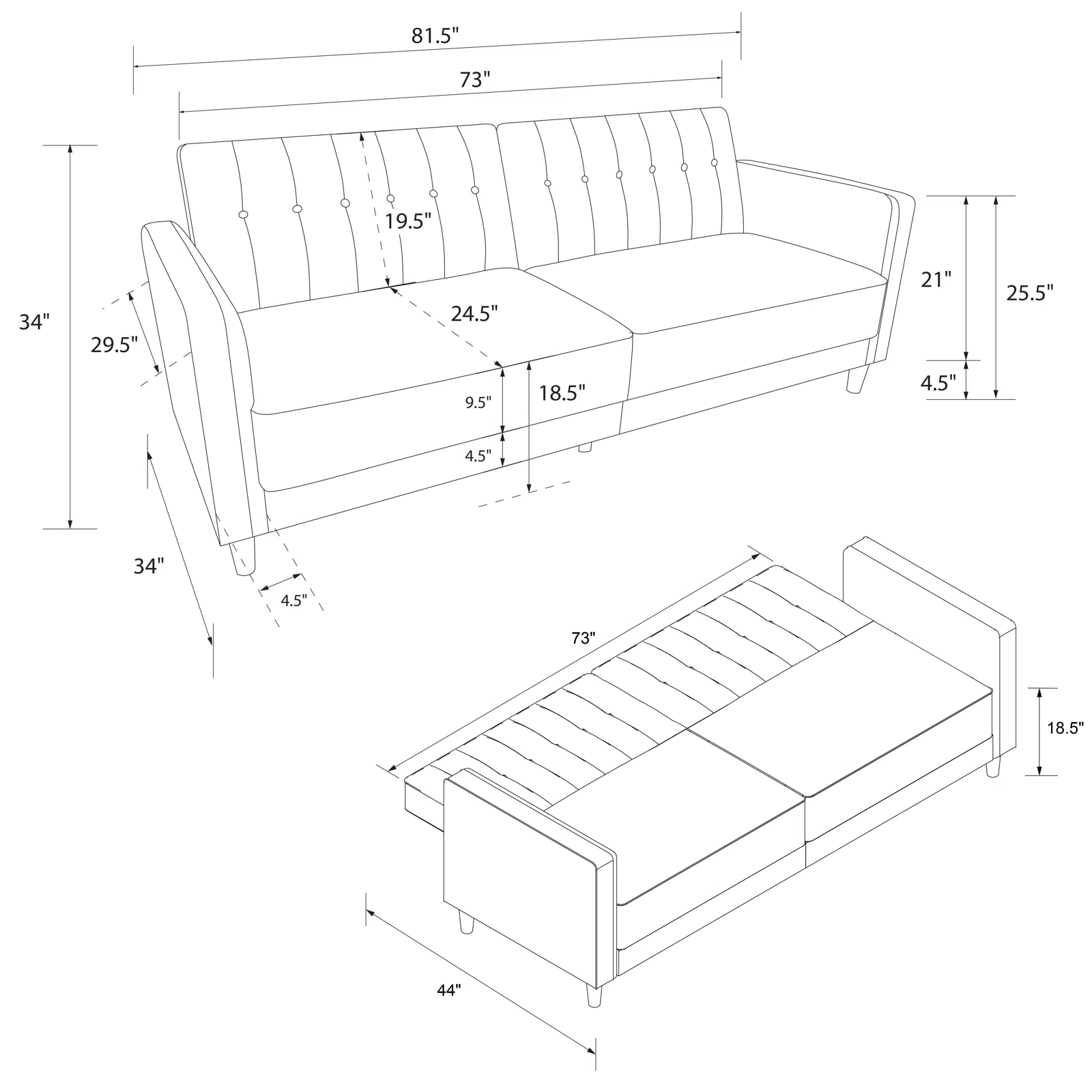【Furniture】Perdue 81.5