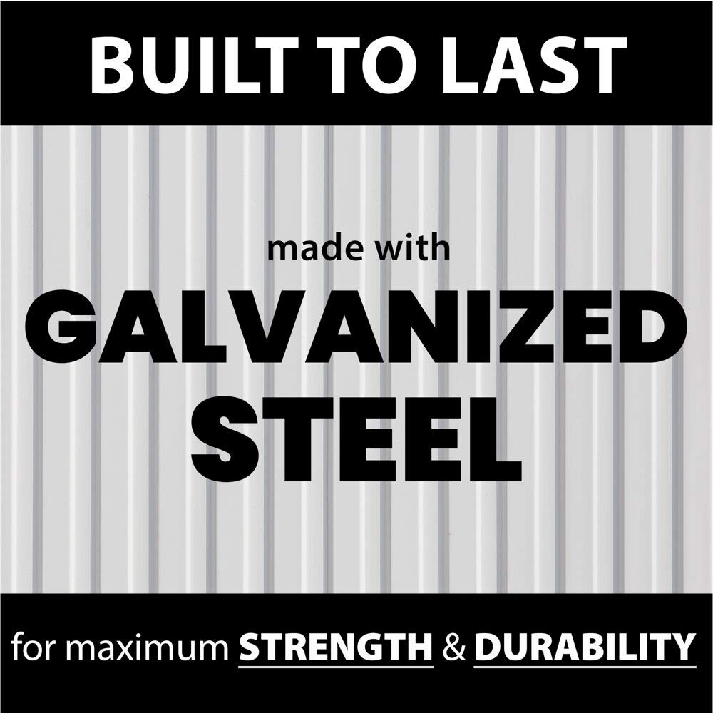 【Storage Shed】3-in-1 Multi-Use Storage Shed | Separate Firewood Storage | Open Extension | Galvanized Steel